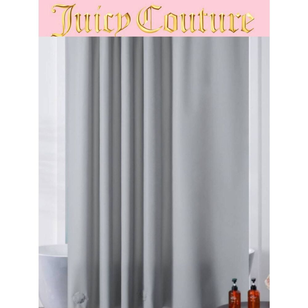 Juicy Couture Home Decorative Shower Curtain Liner- Grey